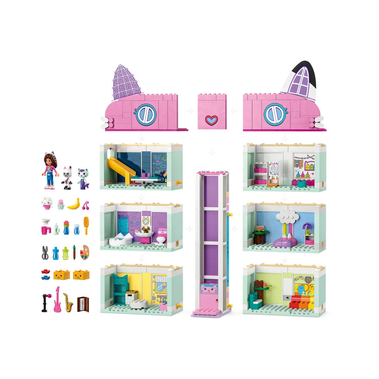 Gabby's dollhouse la maison magique de Gabby 10788 multicolore