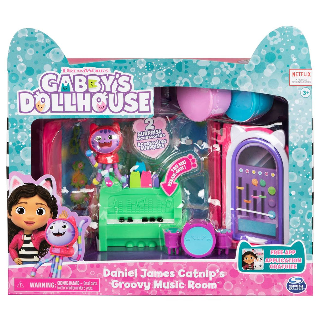 Gabby's Dollhouse - salle de musique groovy avec la figurine de daniel james catnip multicolore