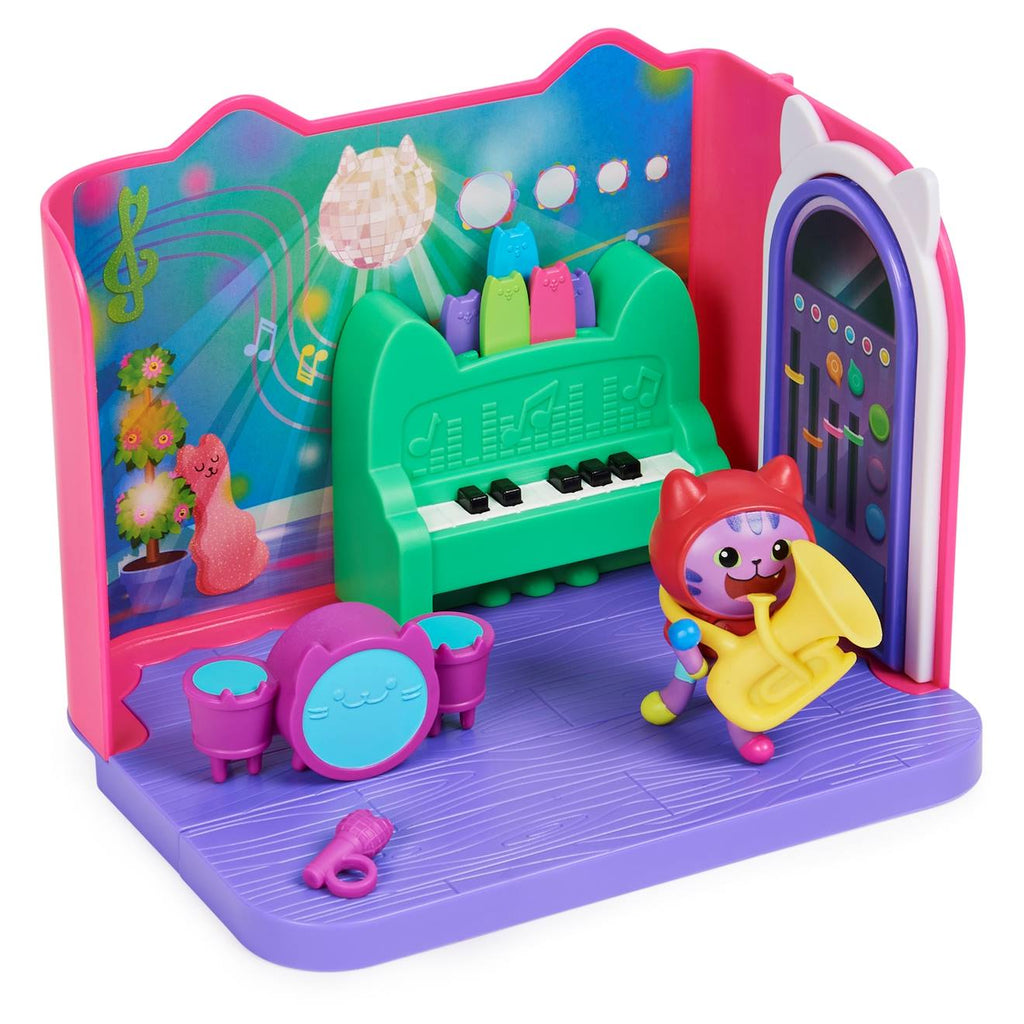 Gabby's Dollhouse - salle de musique groovy avec la figurine de daniel james catnip multicolore