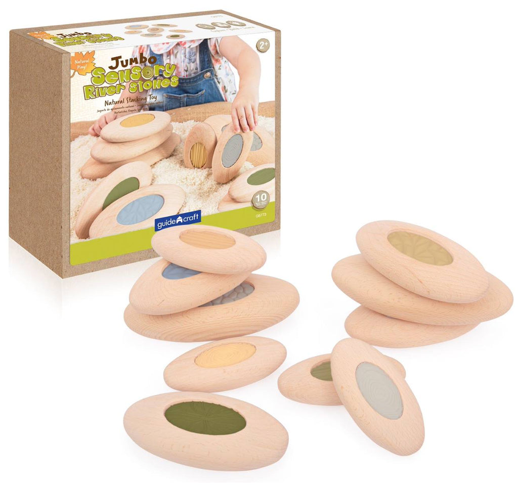 Galets sensoriels à empiler beige