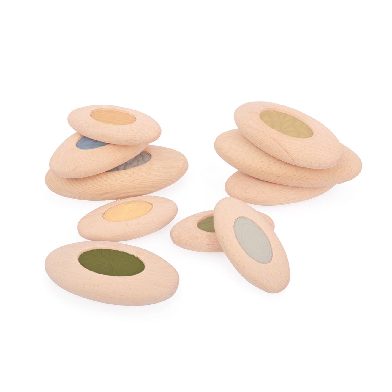 Galets sensoriels à empiler beige