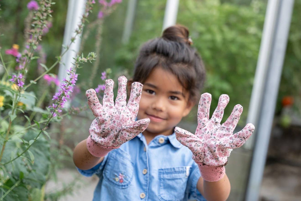 Gants de jardinage rose