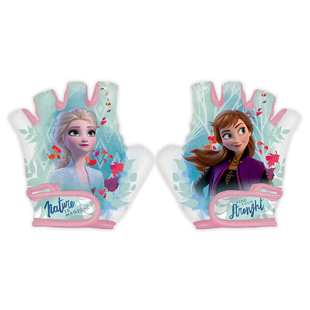 Gants mitaine de vélo La Reine des Neiges bleu/rose