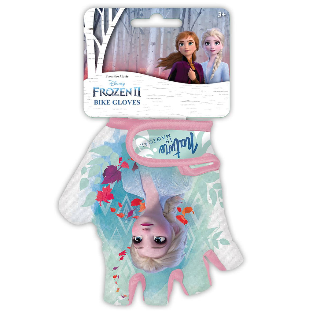 Gants mitaine de vélo La Reine des Neiges bleu/rose
