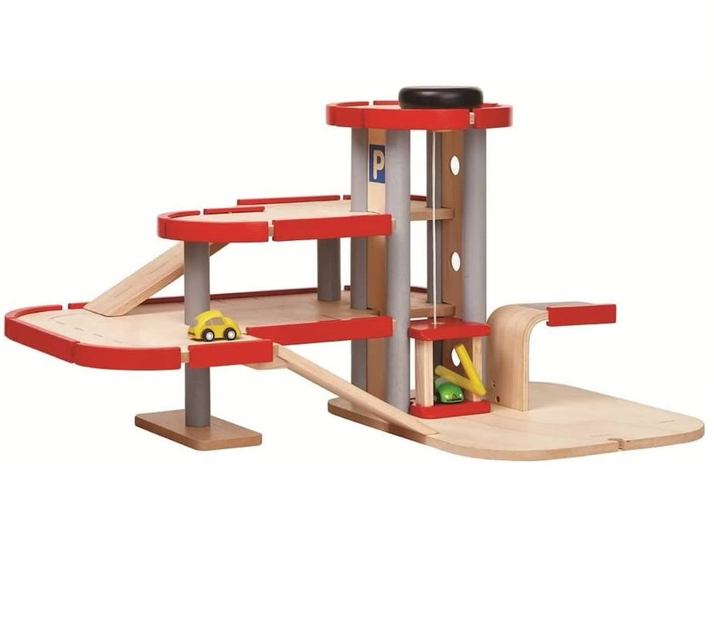 Garage parking en bois rouge