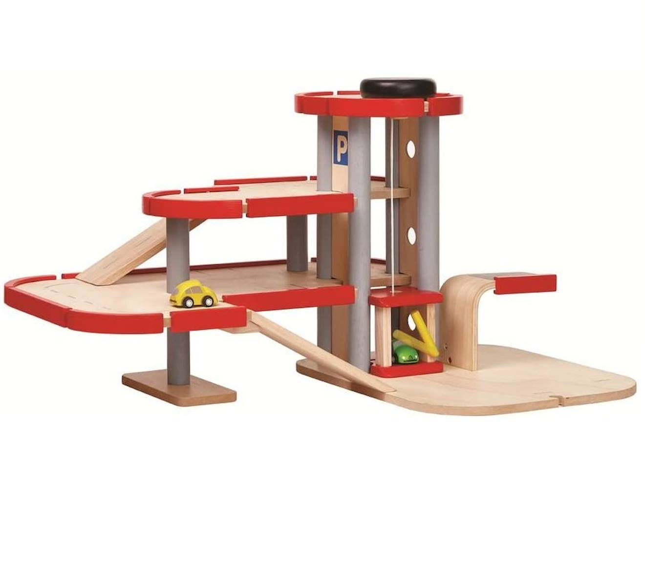 Garage parking en bois rouge