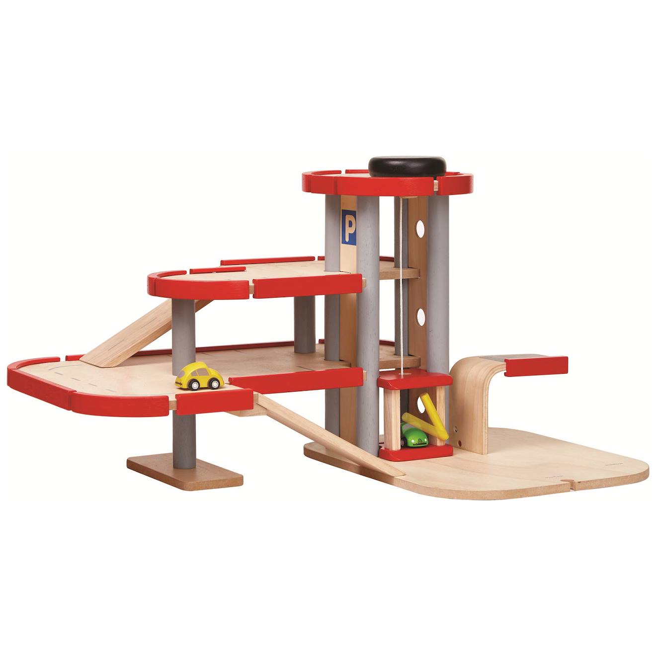 Garage parking en bois rouge