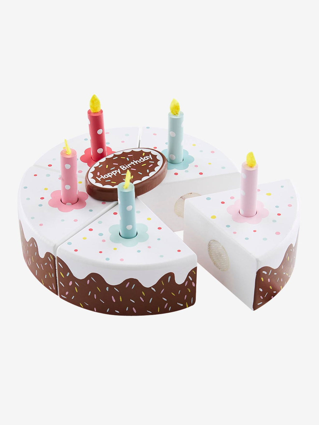 Gâteau d'anniversaire en bois FSC multicolore