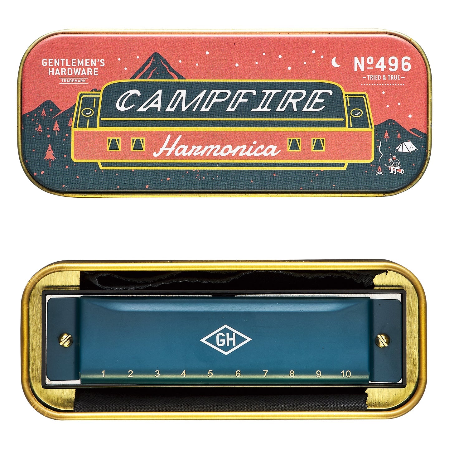 Harmonica de camping Gentlemen's Hardware et son étui