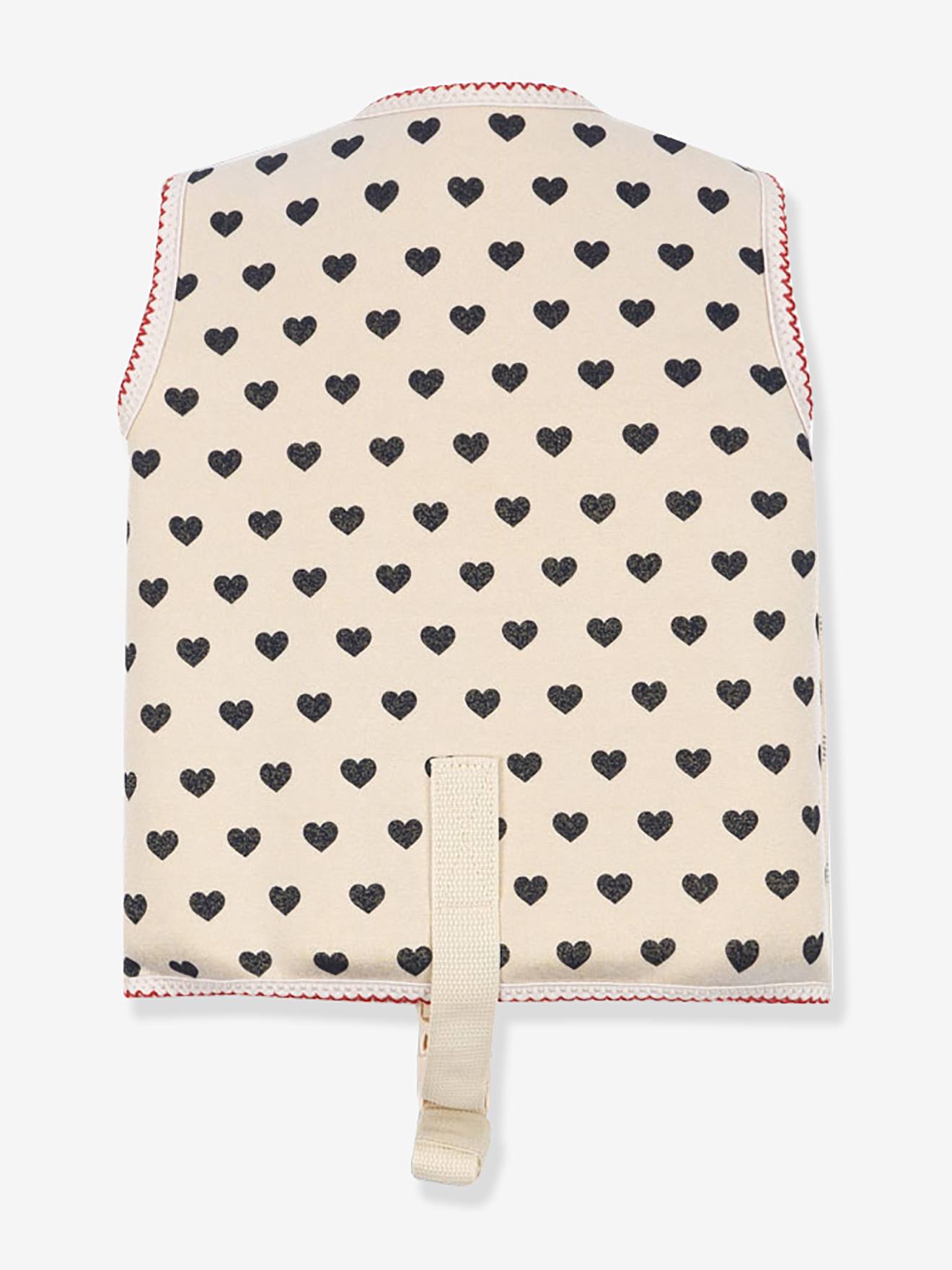 Gilet de flottaison enfant cœurs beige imprimé