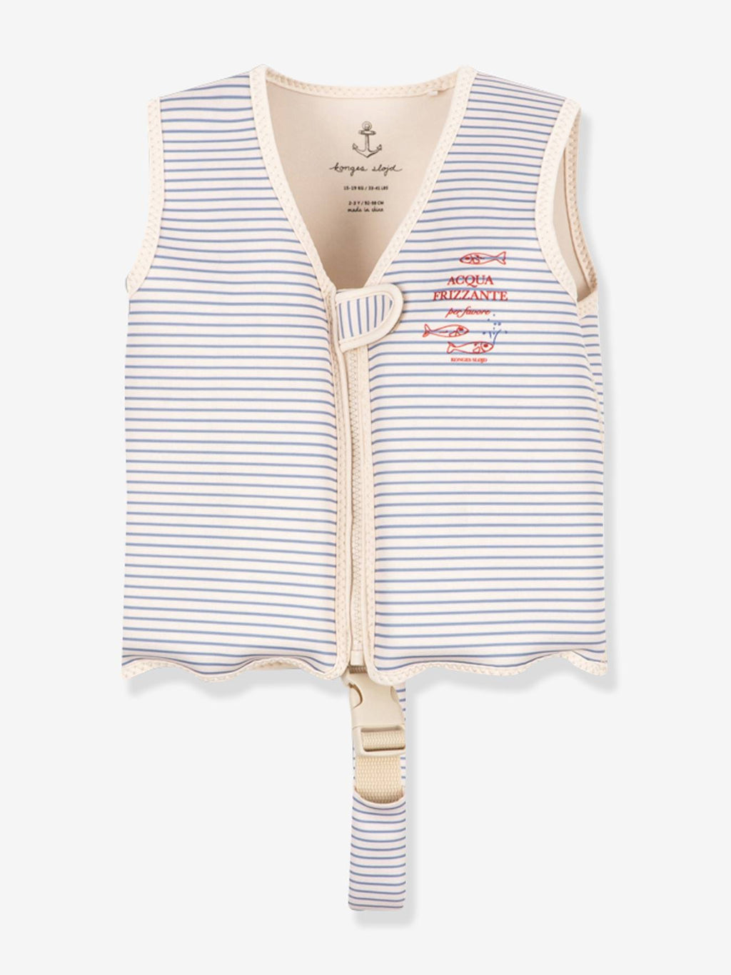 Gilet de flottaison enfant rayé rayé bleu