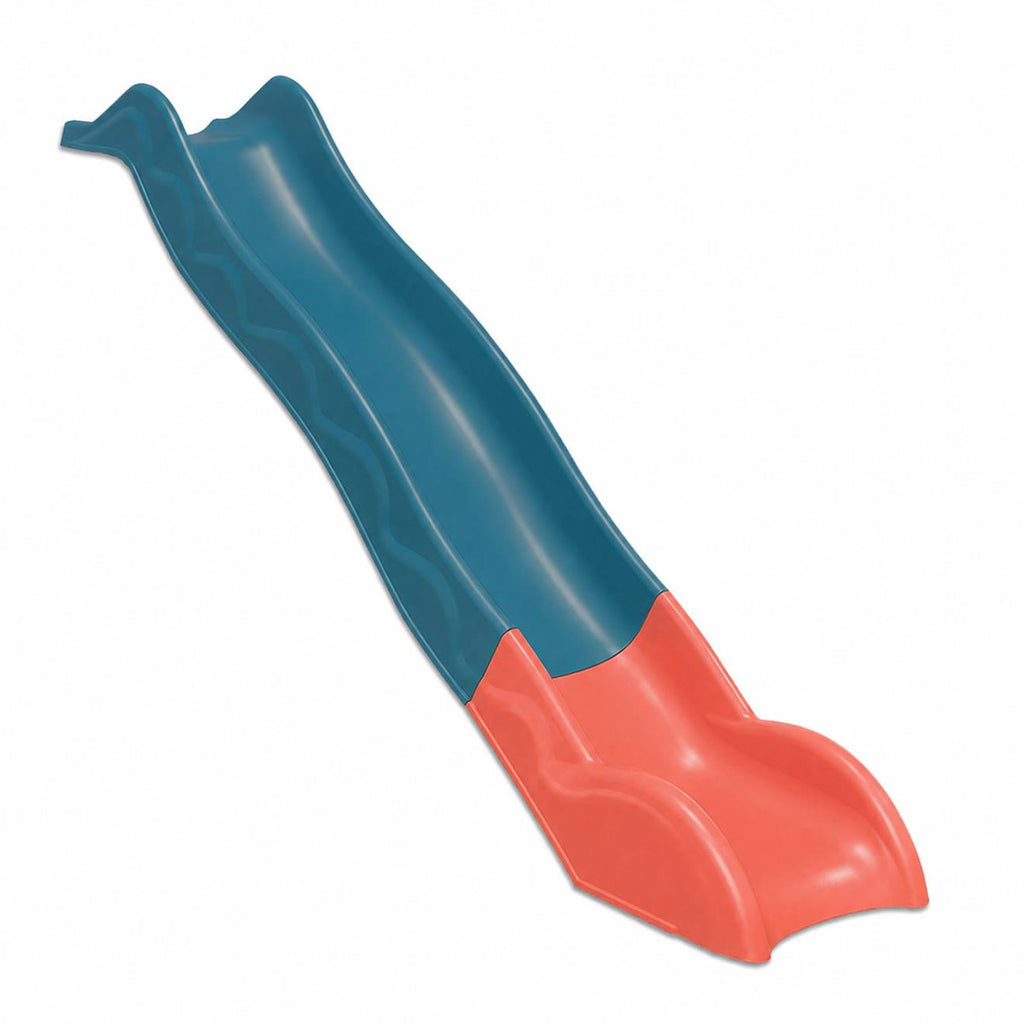 Glissière toboggan 2,63 m pour enfants bleu/corail