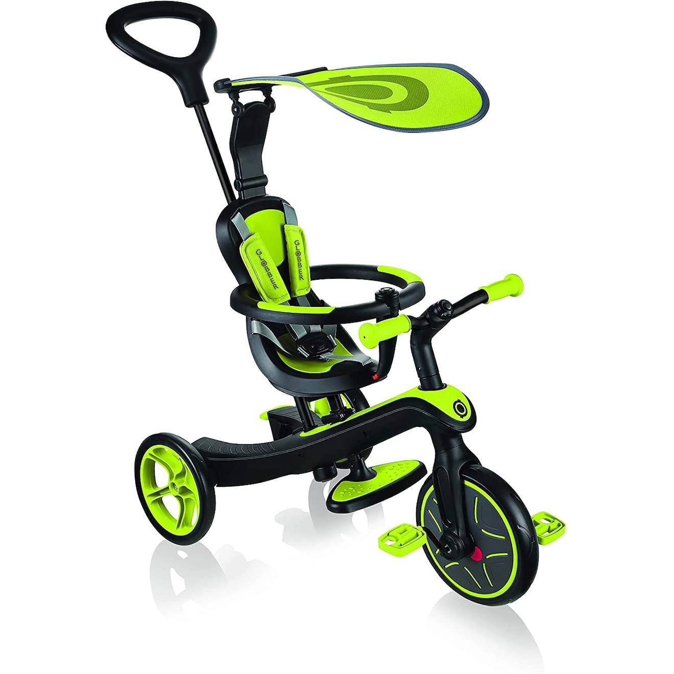 Globber explorer trike 4en1 tricycle vert vert et noir