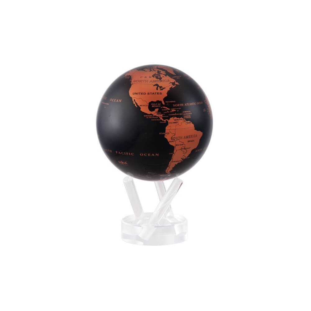 Globe Mova Noir Et Cuivre - Globe Terrestre Original Mova