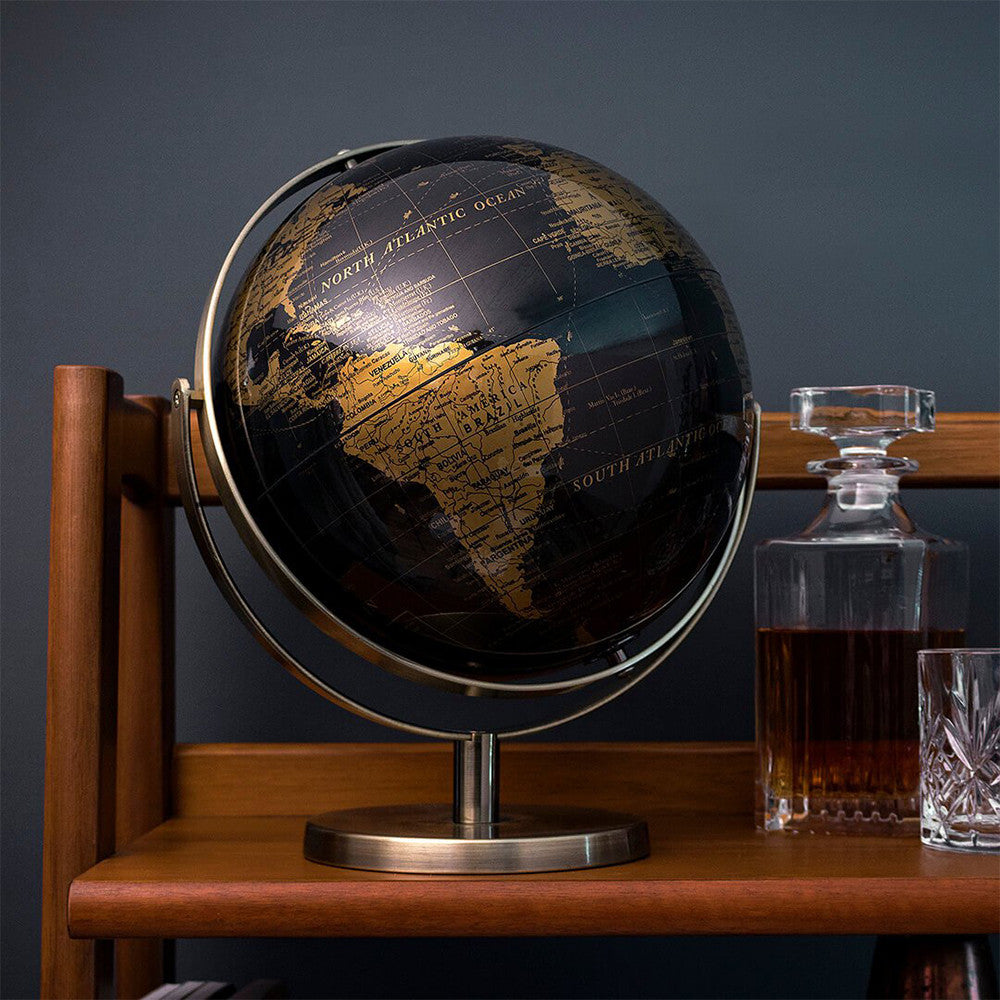 Globe Terrestre Noir et Doré - Globe Terrestre Original
