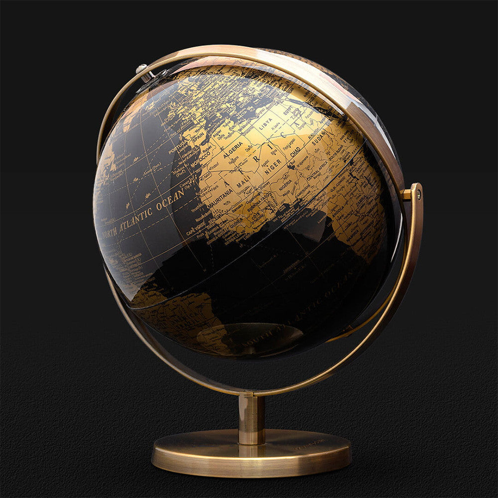 Globe Terrestre Noir et Doré - Globe Terrestre Original