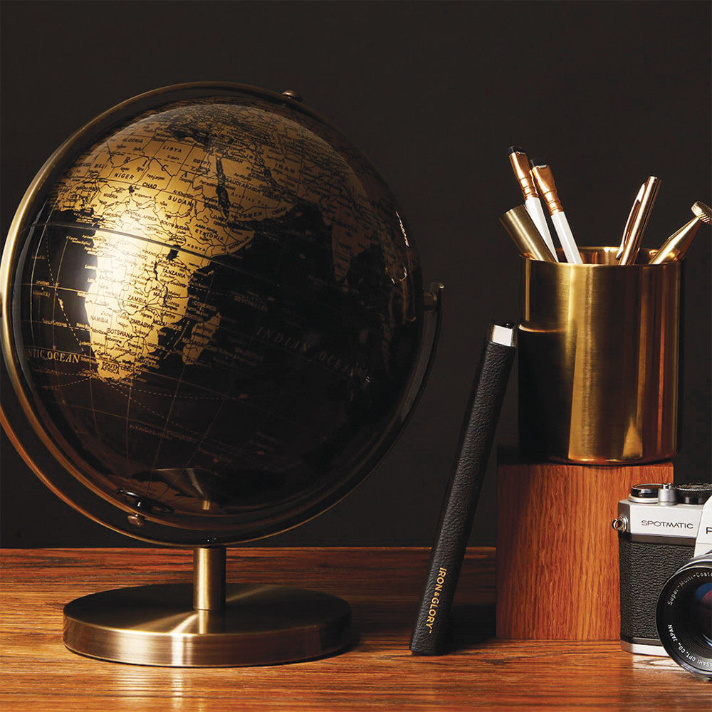 Globe Terrestre Noir et Doré - Globe Terrestre Original