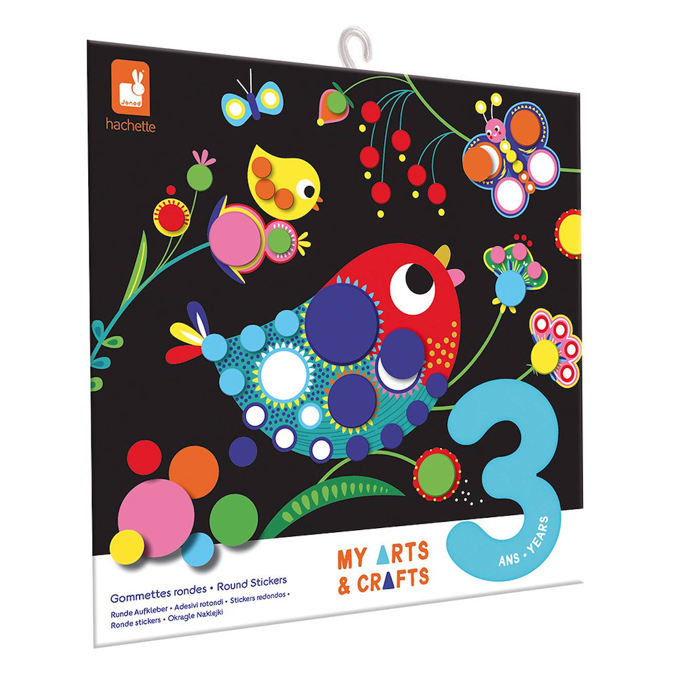 Gomettes rondes dès 3 ans multicolore