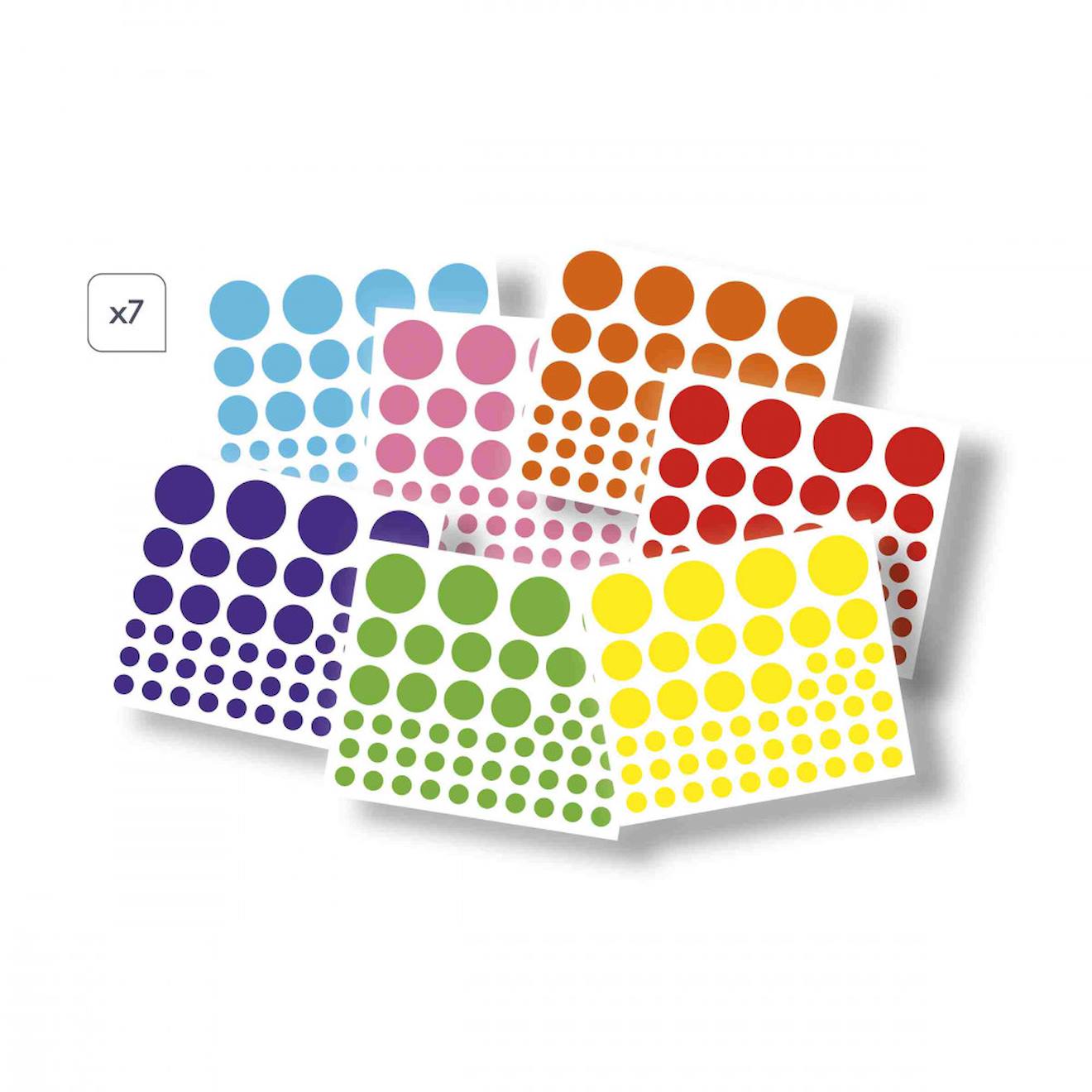 Gomettes rondes dès 3 ans multicolore