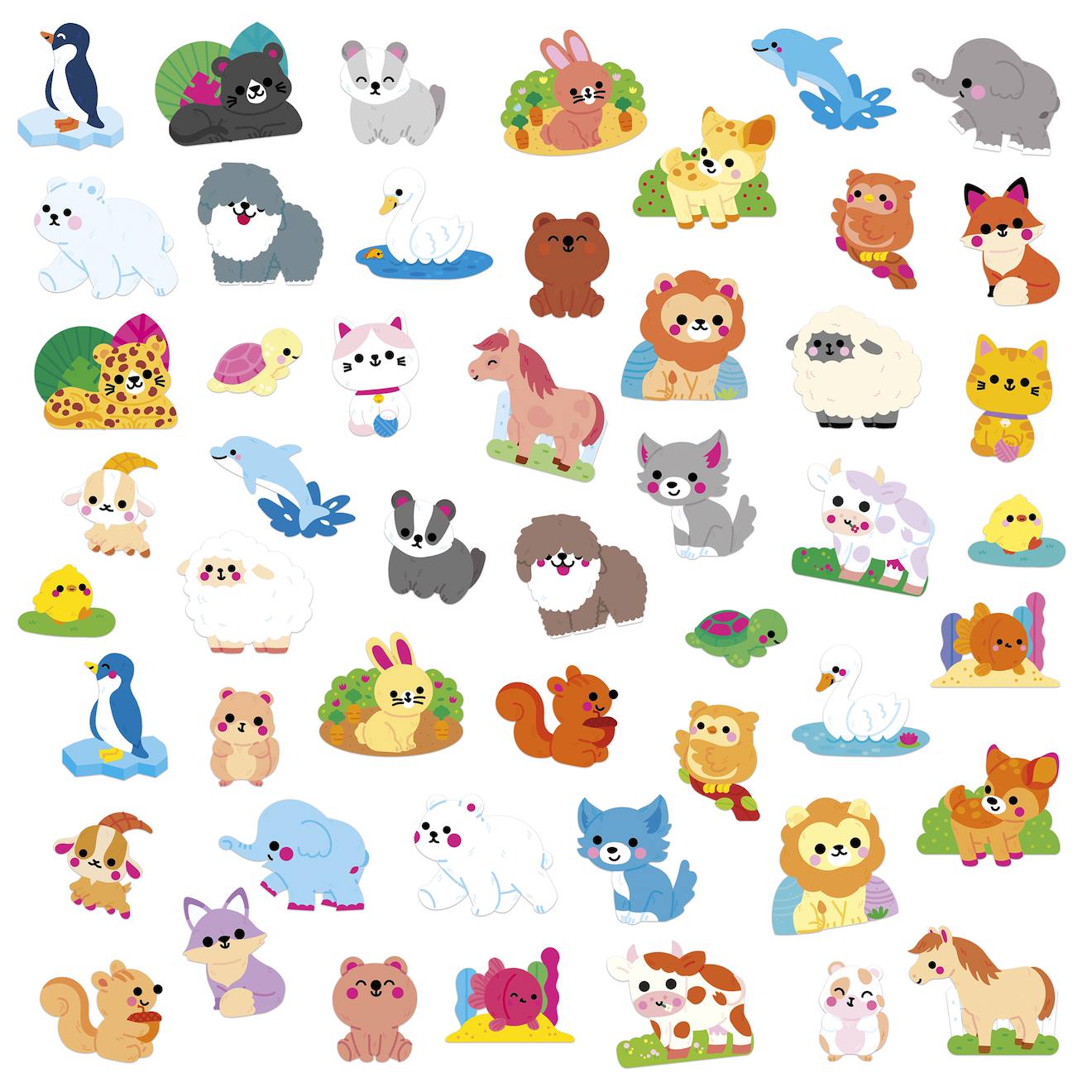 Gommettes animaux dès 18 mois multicolore