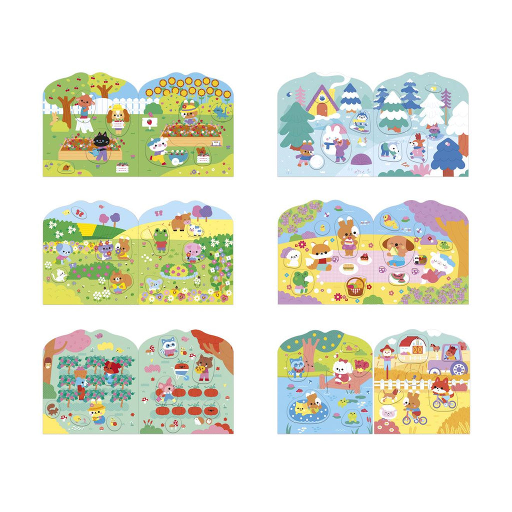 Gommettes - cahier de stickers la campagne multicolore