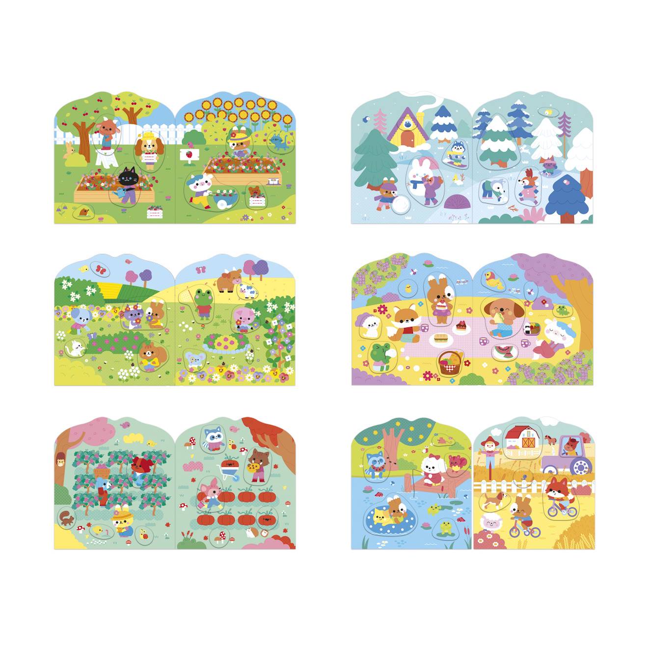 Gommettes - cahier de stickers la campagne multicolore