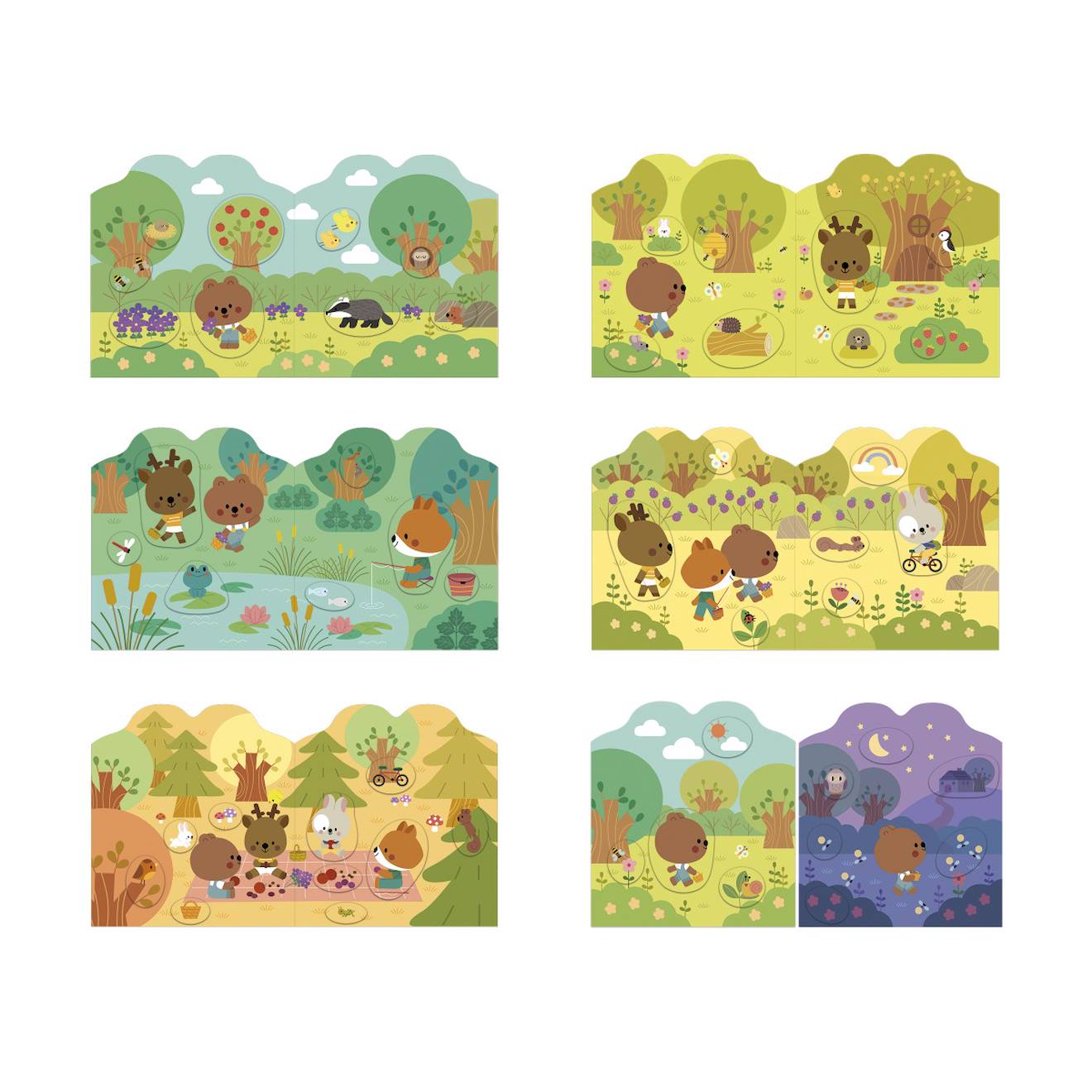 Gommettes - cahier de stickers la forêt multicolore