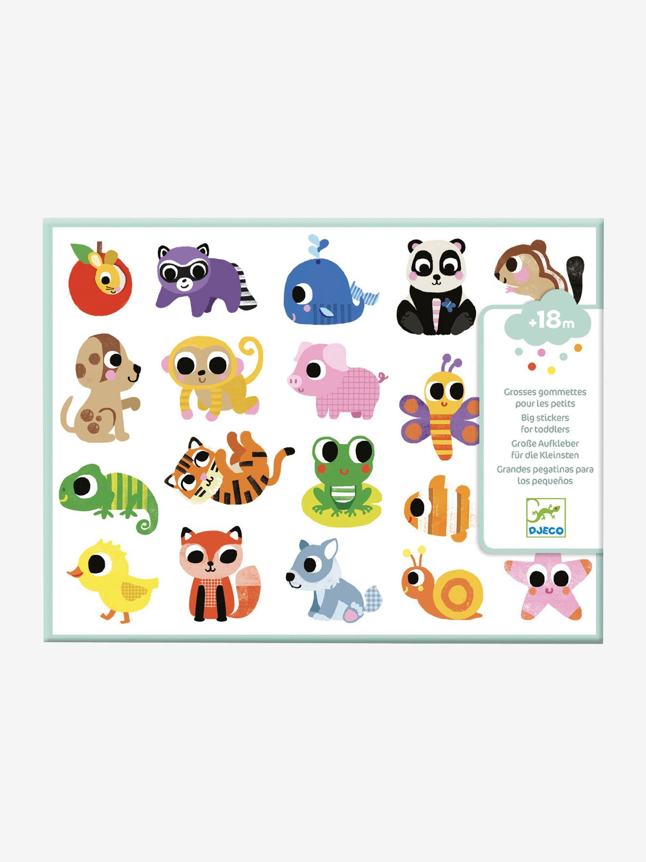 Gommettes faciles à attraper bébés animaux multicolore