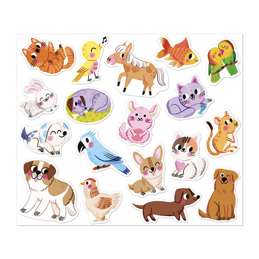 Gommettes les animaux de compagnie x100 multicolore