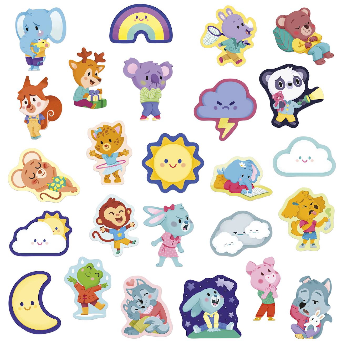 Gommettes les émotions - pack 100 stickers multicolore