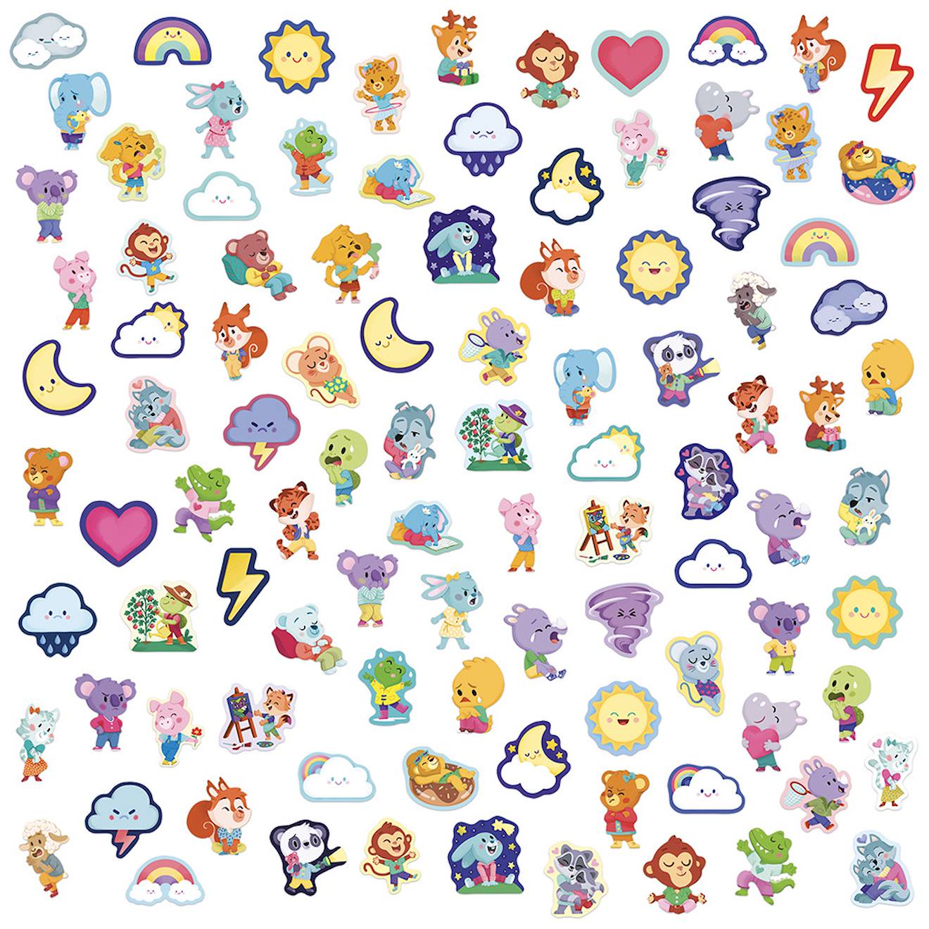 Gommettes les émotions - pack 100 stickers multicolore