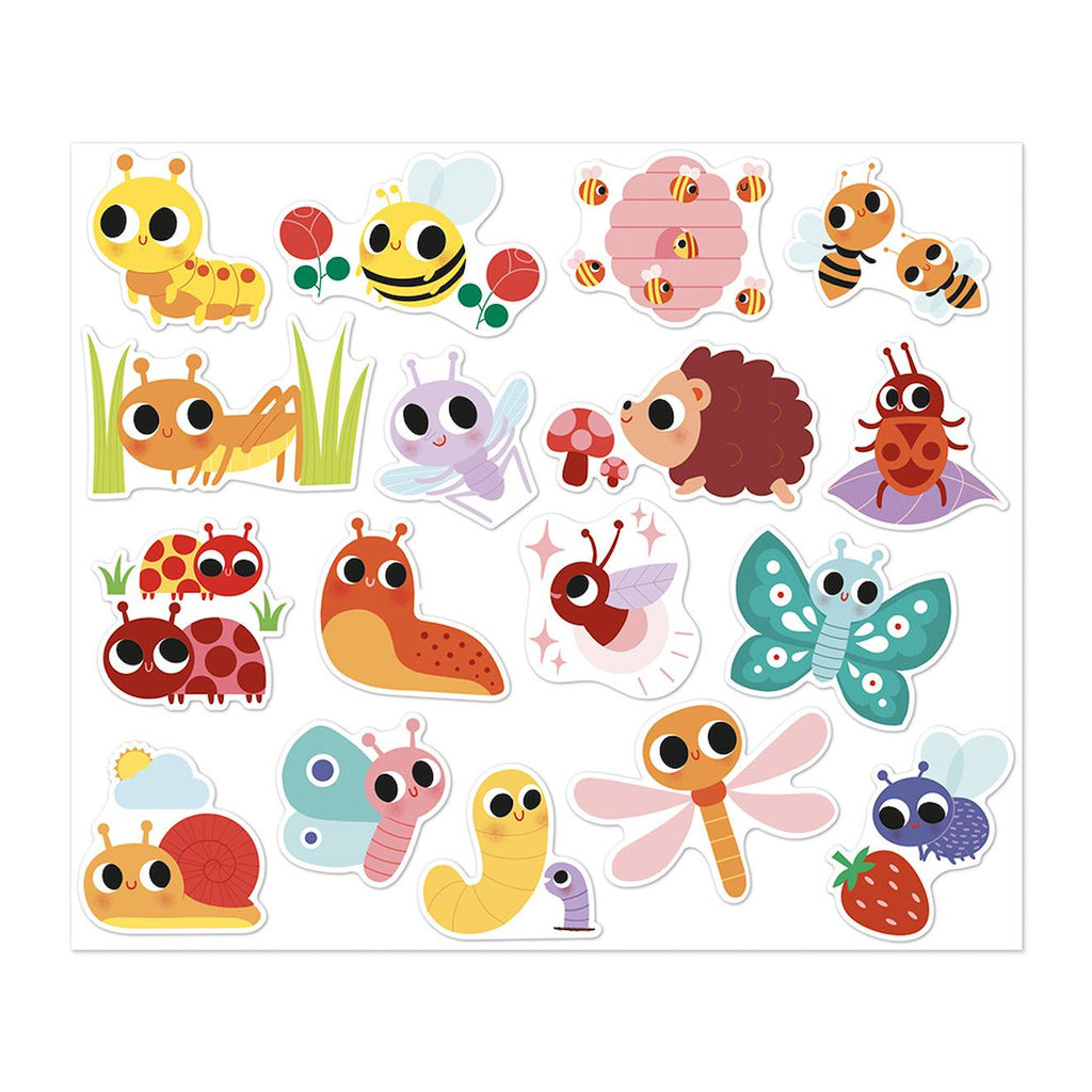 Gommettes les petites bêtes du jardin x100 multicolore