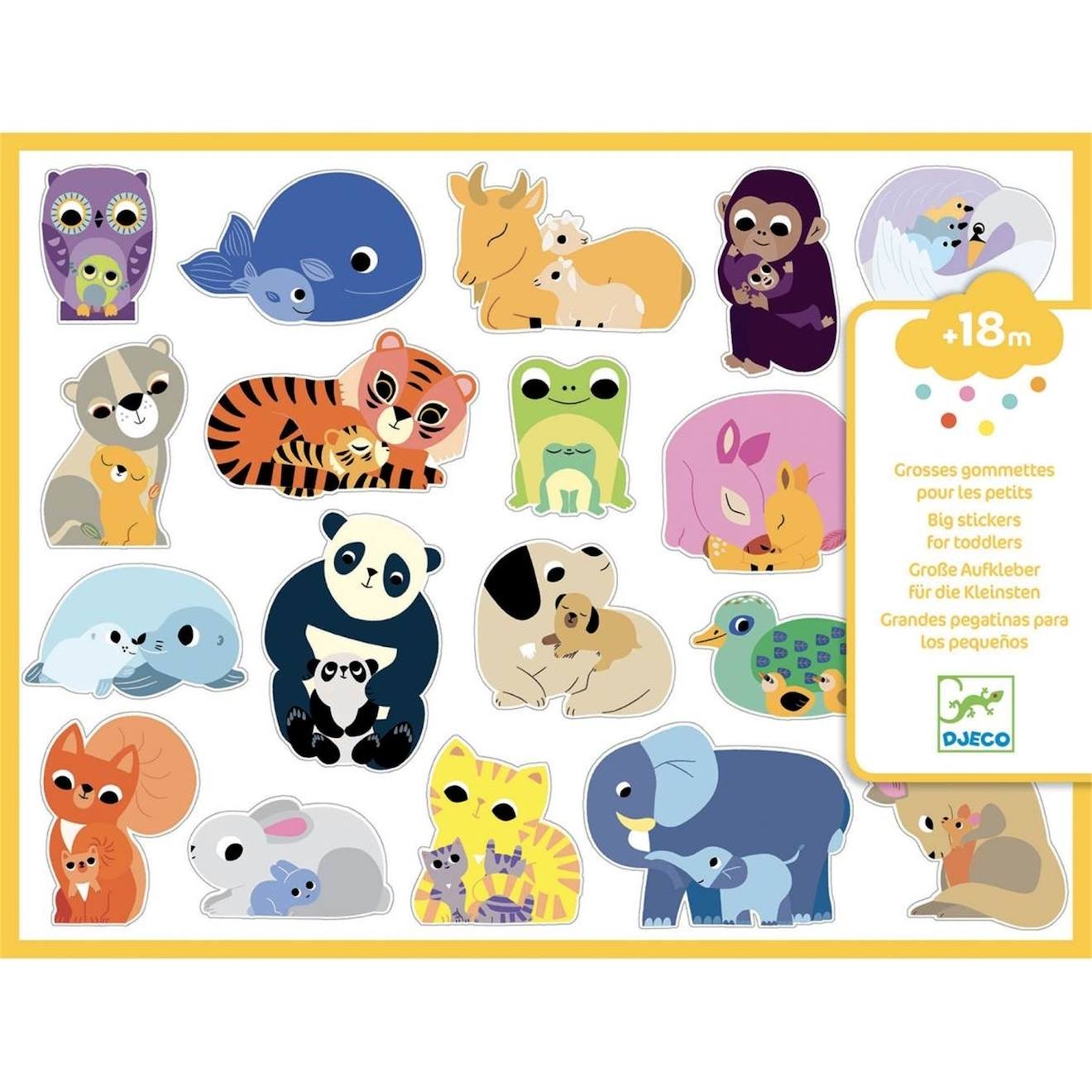 Gommettes mamans et bébés multicolore