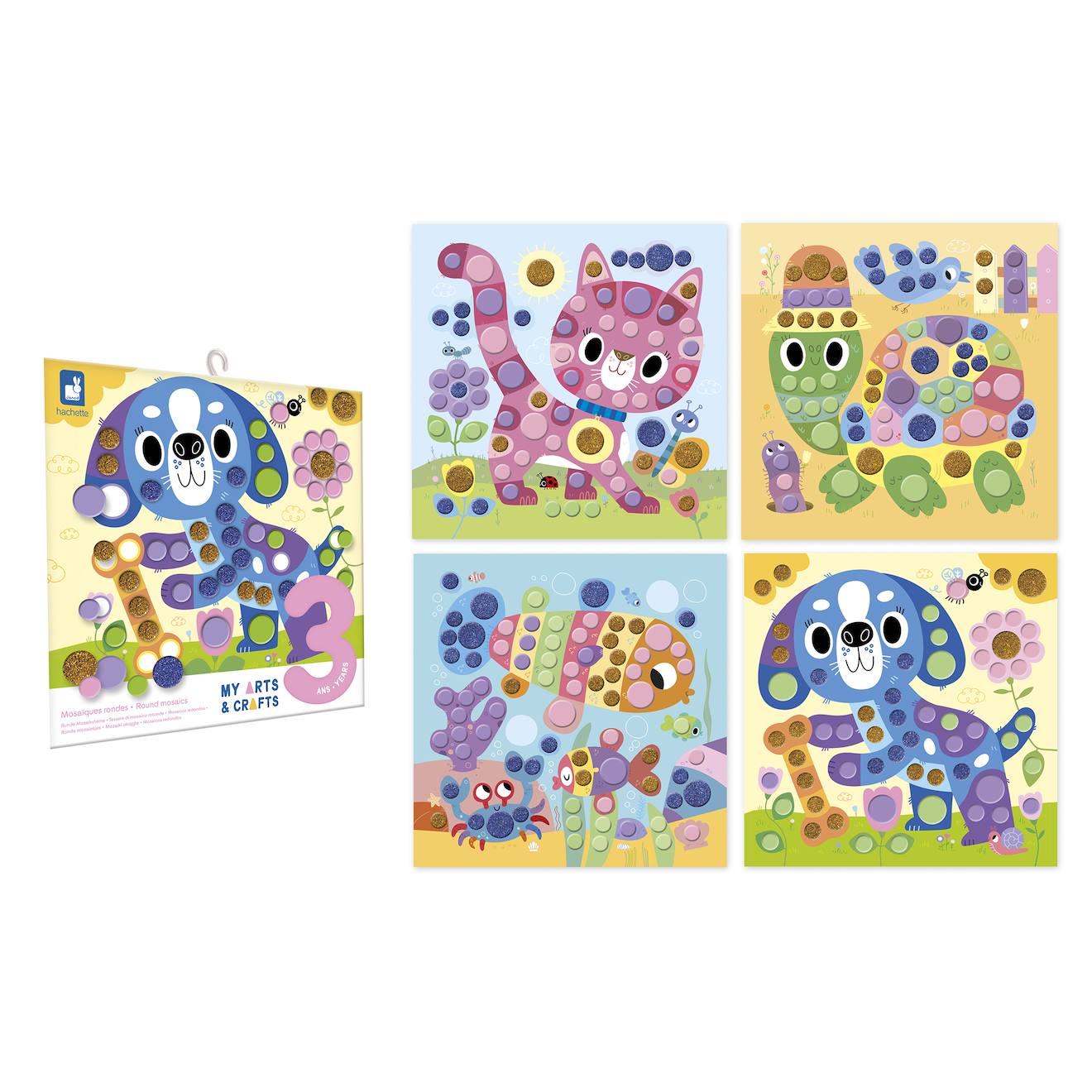 Gommettes rondes petits amis 3 ans multicolore