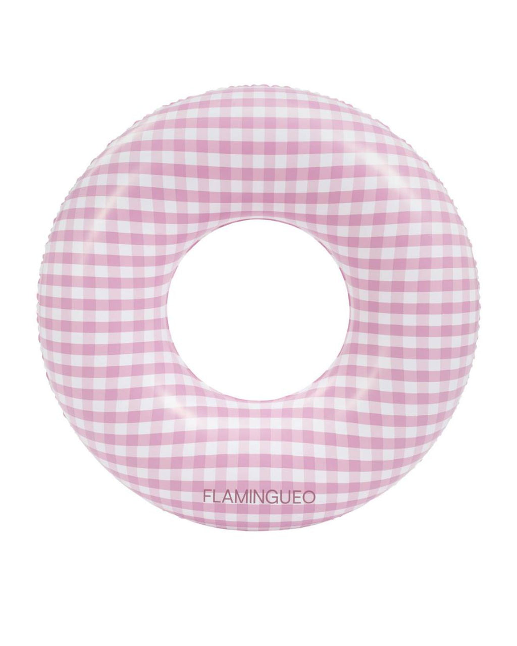 Gonflable pour enfants donut pvc double valve rose à carreaux