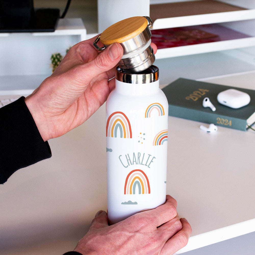 Gourde Isotherme Arc-en-ciel à Personnaliser - Gourde Personnalisée