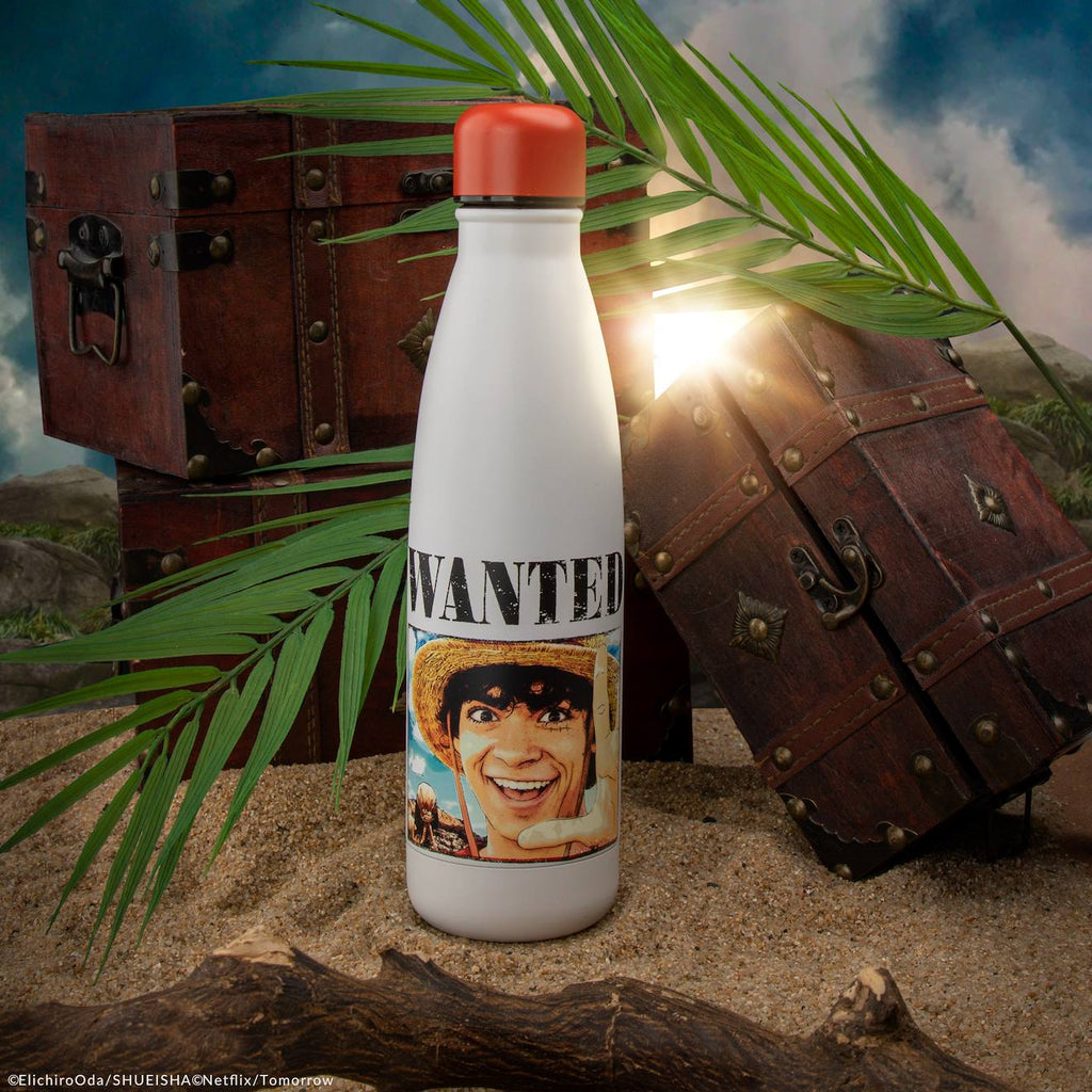 Gourde Isotherme Luffy Wanted - One Piece Blanc