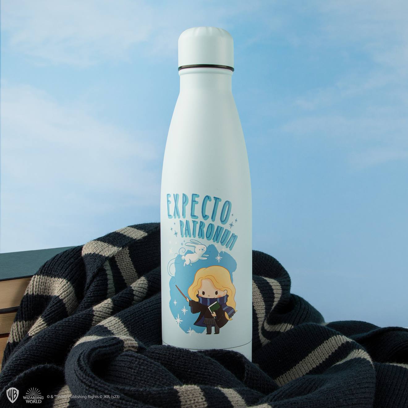Gourde Isotherme Luna et Son Patronus - Harry Potter Bleu