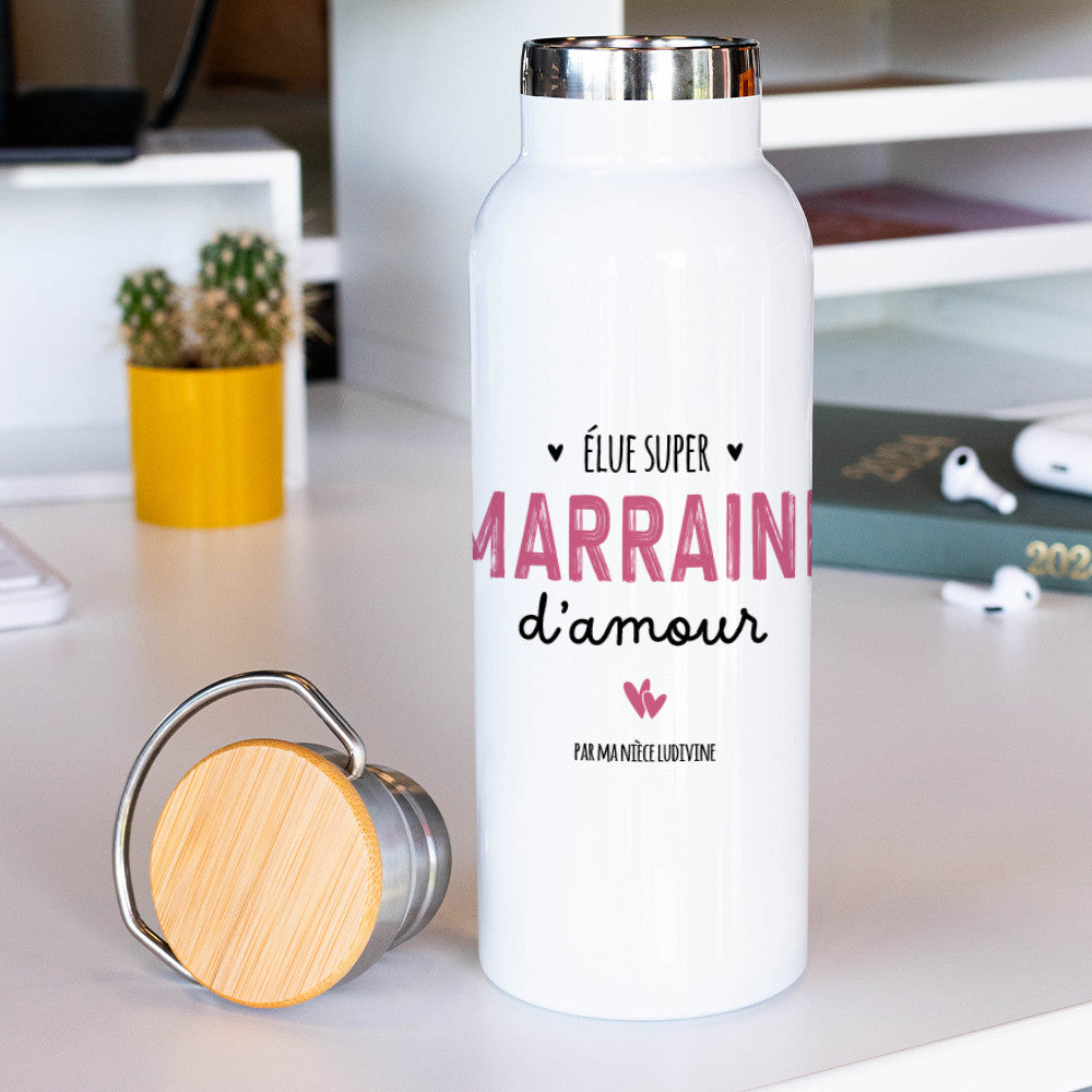 Gourde Isotherme Marraine à Personnaliser - Gourde Personnalisée