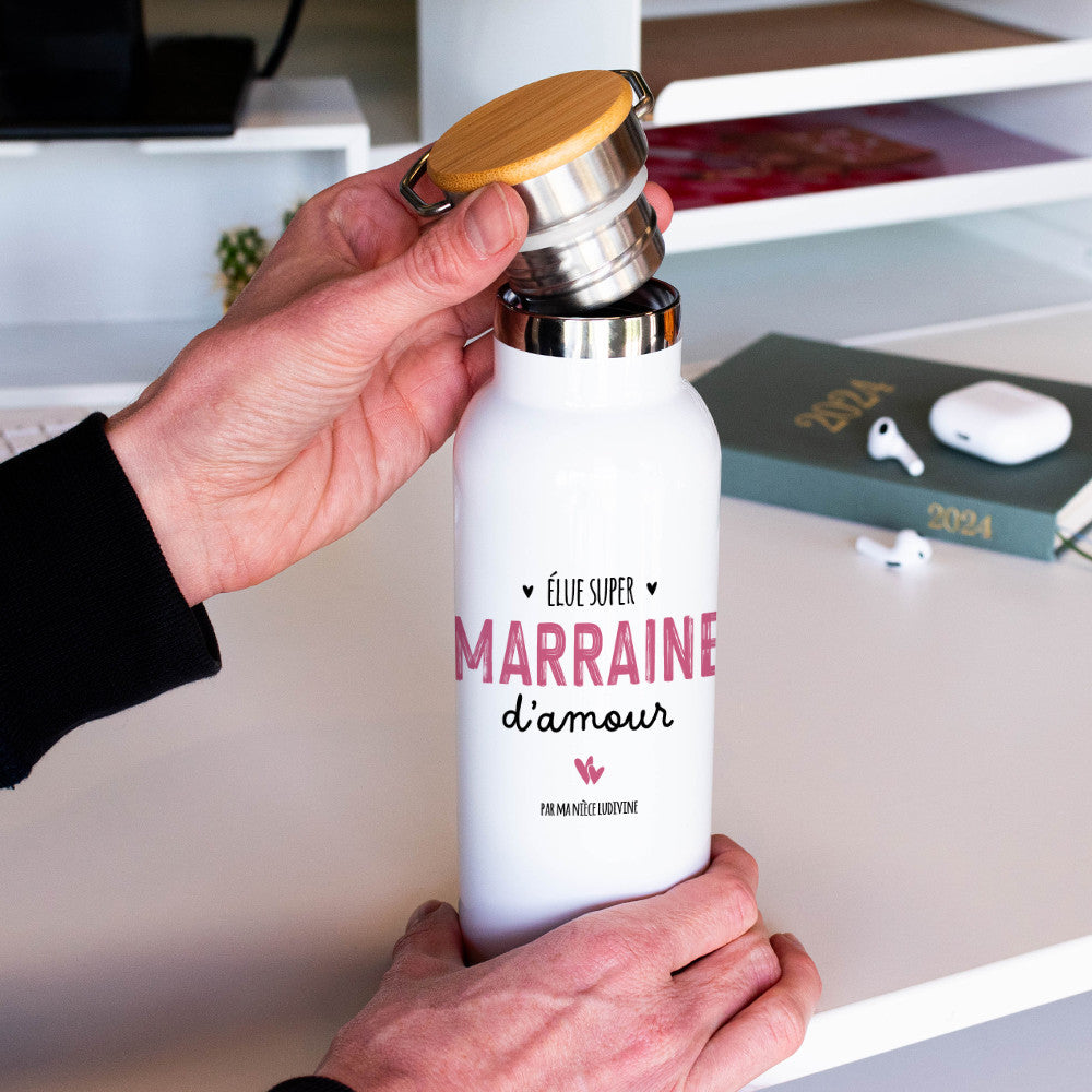 Gourde Isotherme Marraine à Personnaliser - Gourde Personnalisée