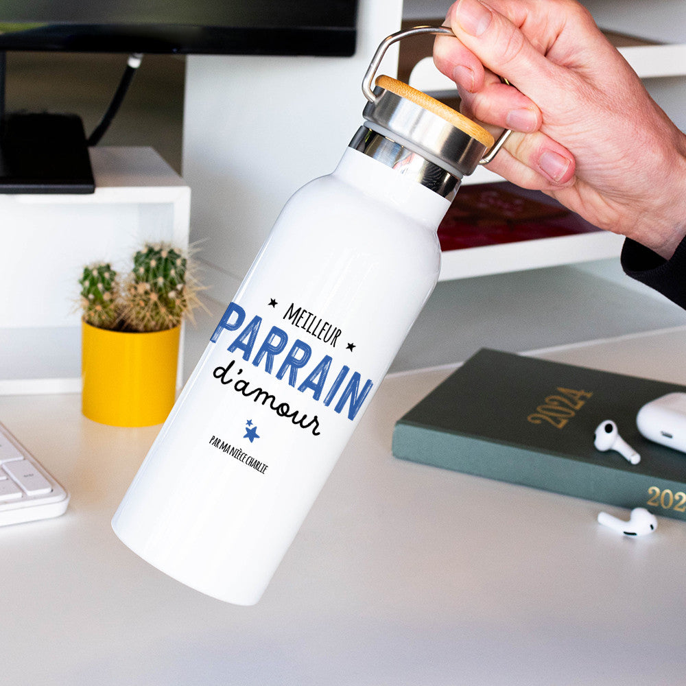 Gourde Isotherme Parrain à Personnaliser - Gourde Personnalisée