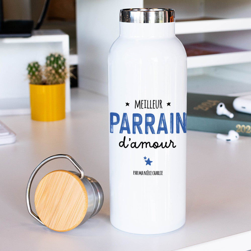 Gourde Isotherme Parrain à Personnaliser - Gourde Personnalisée