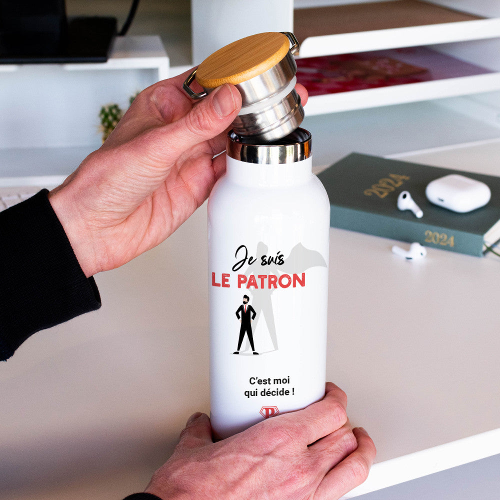 Gourde Isotherme Le Patron à Personnaliser - Gourde Personnalisée