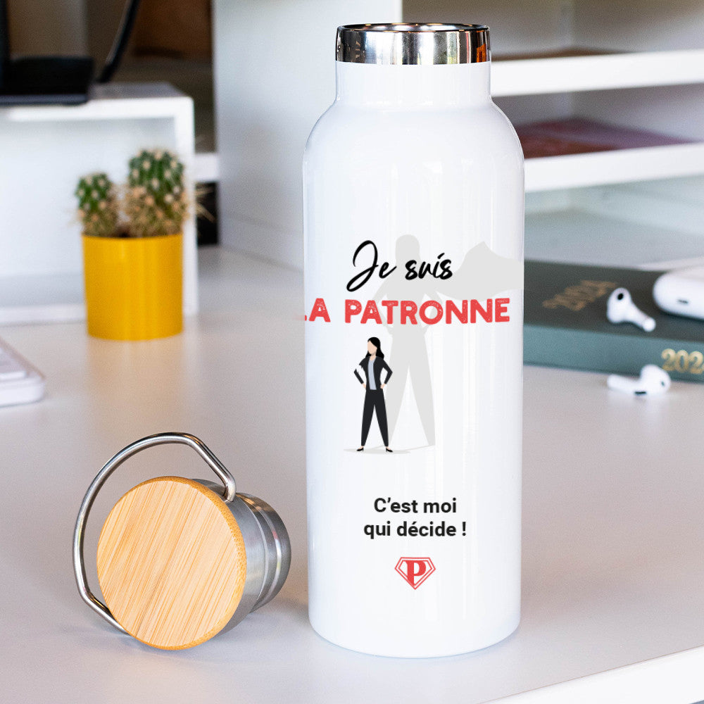 Gourde Isotherme La Patronne à Personnaliser - Gourde Personnalisée