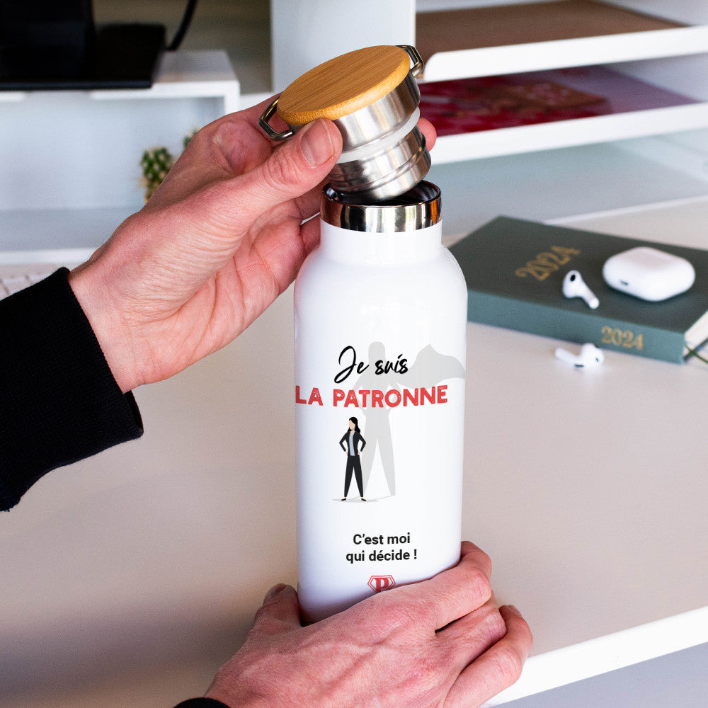 Gourde Isotherme La Patronne à Personnaliser - Gourde Personnalisée