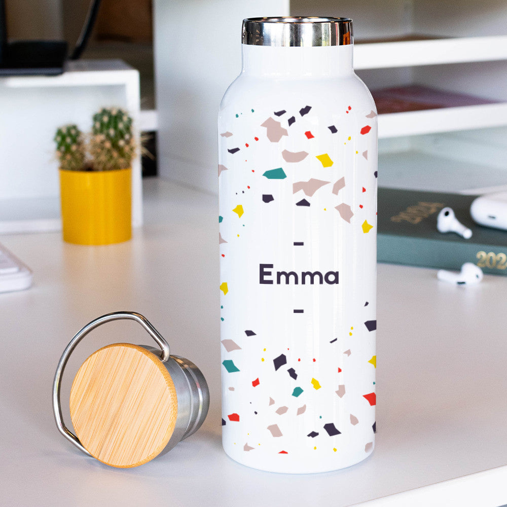 Gourde Isotherme Terrazzo à Personnaliser - Gourde Personnalisée