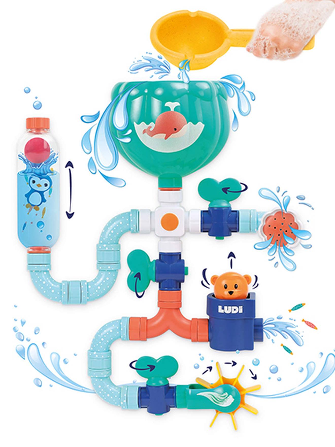 Grand circuit d'eau - bleu
