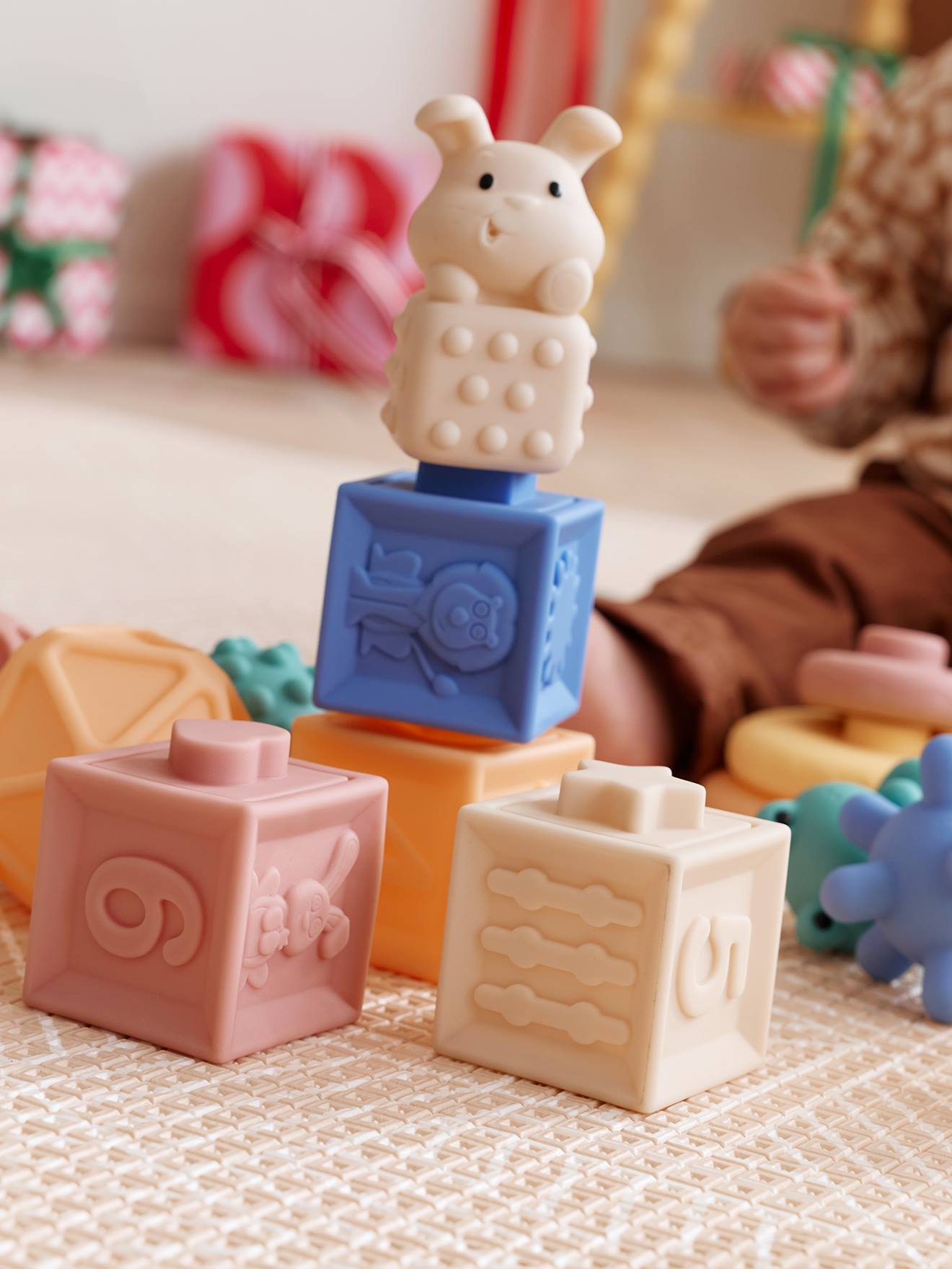 Grand coffret sensoriel en plastique souple blanc