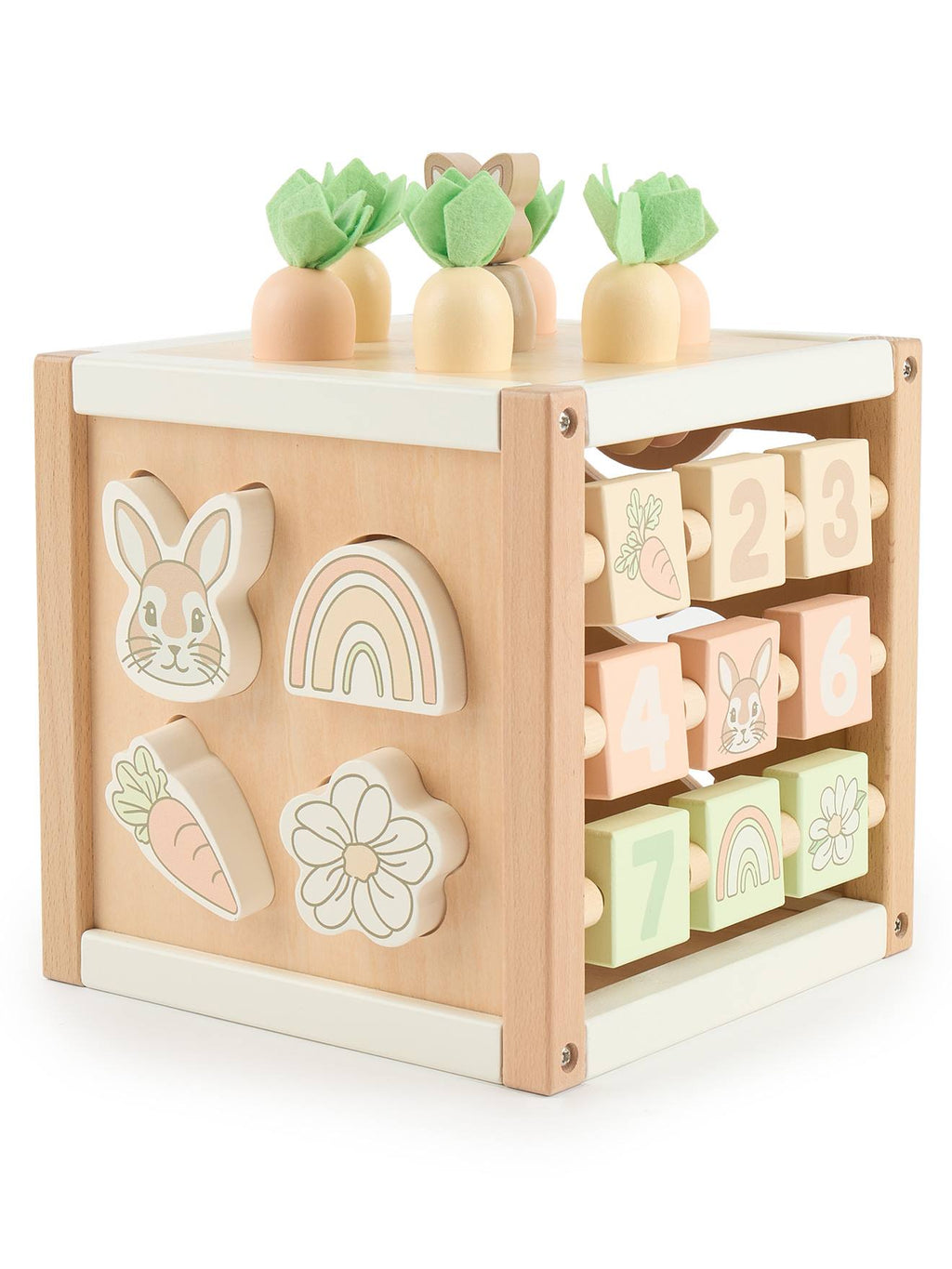 Grand cube d'activités bois FSC - lapin fine lapin fine
