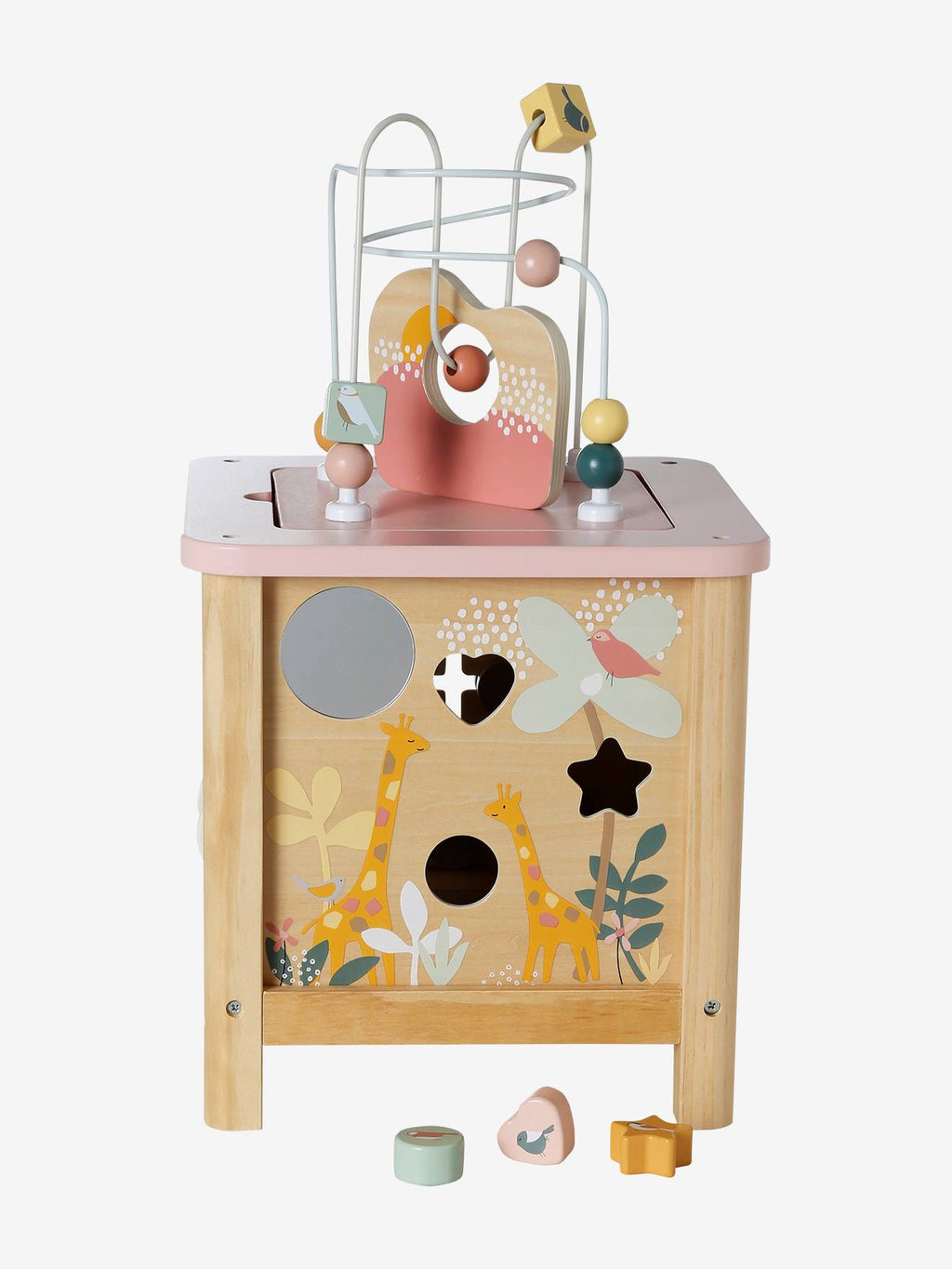 Grand cube d'activités en bois FSC savania